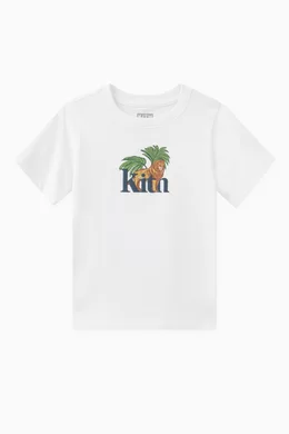 Buy Kith White Novelty Lion Graphic T shirt in Cotton for UNISEX in