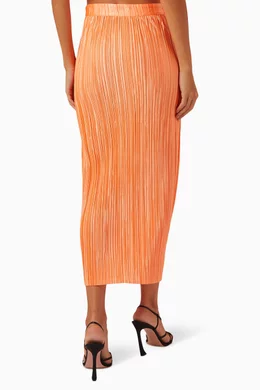 Orange skirt top midi