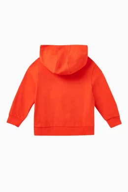 Buy Emporio Armani Orange Logo print Hoodie in Cotton for Boys in