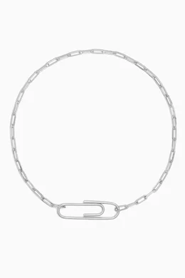 Volt Link Paper Clip Bracelet, Sterling Silver