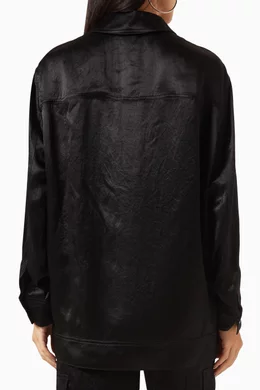 Satin shop trucker jacket