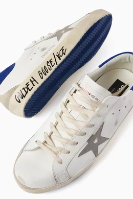 Buy GOLDEN GOOSE White Super star Distressed Sneakers in Leather