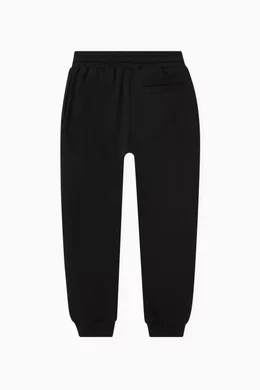 Buy Dolce Gabbana Black Logo Sweatpants in Cotton Jersey for