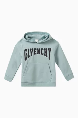 Buy Givenchy Blue Logo patch Hoodie in Cotton for Boys in UAE Ounass