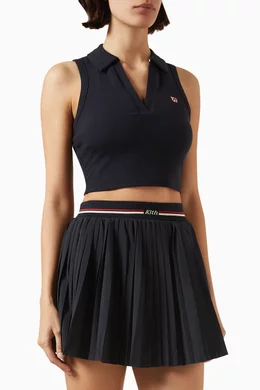 Buy Kith Black x Wilson Crop Active Polo Top for Women in UAE Ounass