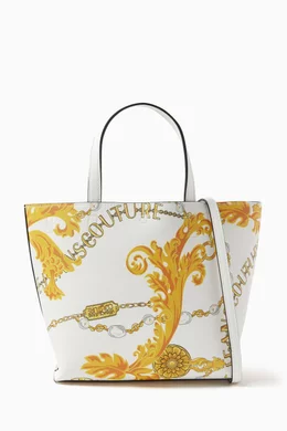 Versace saffiano leather new arrivals tote