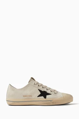 Buy GOLDEN GOOSE White V Star 2 Sneakers in Canvas for Women in UAE Ounass