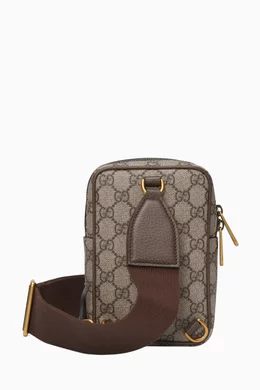 Buy Gucci Brown Mini GG Ophidia Shoulder Bag in Coated canvas for Men in UAE Ounass