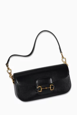 Black gucci horseshoe sale bag