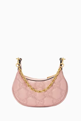 Buy Gucci Pink Mini Shoulder Bag in GG Matelass leather for Women