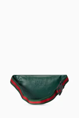 Gucci print leather belt bag price sales