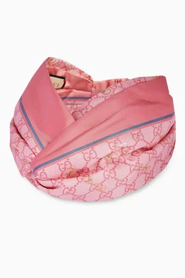 Buy Gucci Pink Headband in Laminated Horsebit GG Print Silk for Women in UAE Ounass