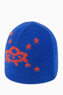 Buy Gucci Blue Interlocking G UFO Baby Hat in Wool Knit for Baby