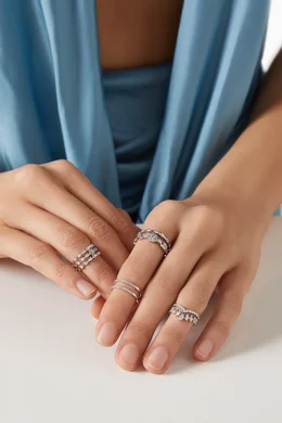 Buy LaBella White Diamond Knuckle Ring in 18kt White Gold for