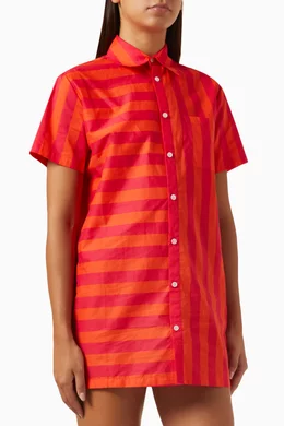 Orange striped on sale dress