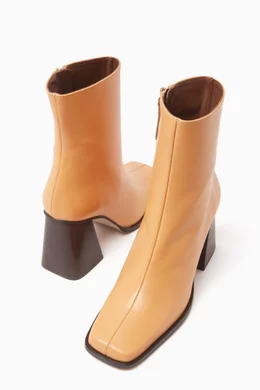Orange block discount heel boots