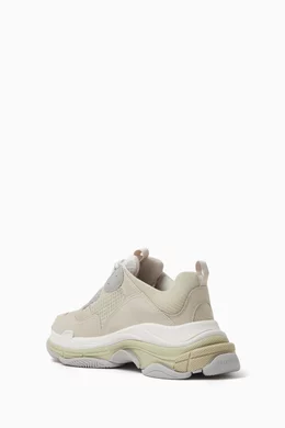 Buy Balenciaga White Triple S Sneakers in Double Foam Mesh for
