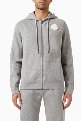 Moncler grey zip hoodie hot sale
