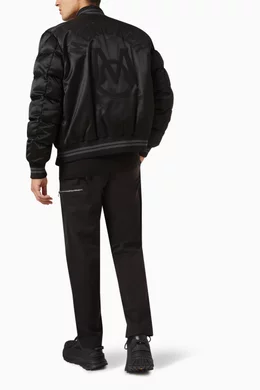 Padded black cheap bomber jacket