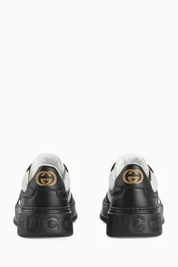 Buy Gucci Black GG Embossed Sneakers in Leather for Men in UAE