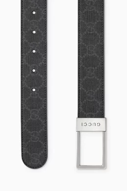 Buy Gucci Black GG Supreme Belt in Coated canvas for Men in UAE