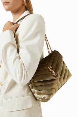 Loulou quilted best sale velvet shoulder bag