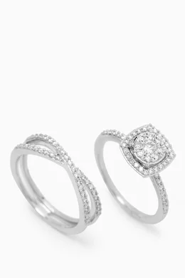 Wedding rings outlet white gold set