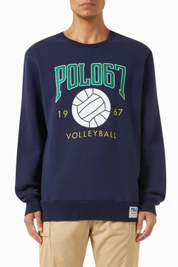 Buy Polo Ralph Lauren Blue Logo Sweatshirt in Fleece for Men in
