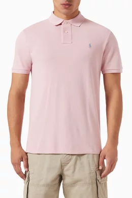 Buy Polo Ralph Lauren Pink Polo Shirt in Cotton Piqu for Men in