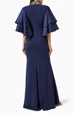 Beaded v 2025 neck gown
