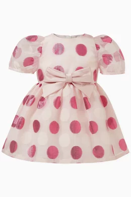 Pale pink 2025 polka dot dress
