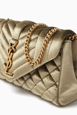 Buy SAINT LAURENT Green Small Envelope Shoulder Bag in Matelass