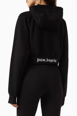 Womens logo tape zip up hoodie discount