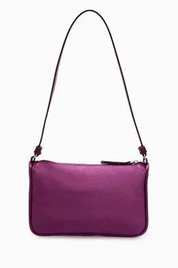 Buy Palm Angels Purple Palm Shoulder Bag in Satin for Women in UAE