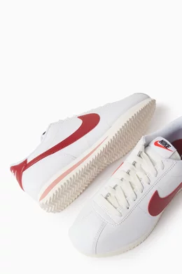 Nike cortez red online leather