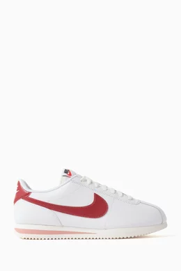 Buy Nike Red Cortez Sneakers in Leather for Women in UAE Ounass