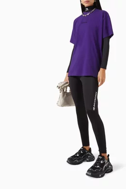 Buy Balenciaga Black Sporty B Activewear Leggings for Women in UAE