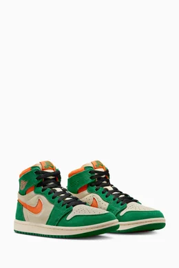 Buy Jordan Green Air Jordan 1 ZM Air CMFT 2 Sneakers in Suede for