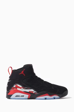 Buy Jordan Black Jumpman MVP High top Sneakers in Leather