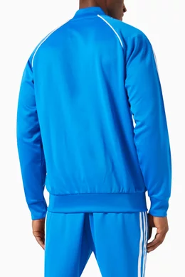 Buy adidas Blue Superstar Track Top in Recycled Polyester Blend