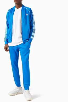 Adidas superstar track top blue deals