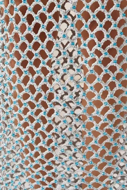 Beaded hot sale fishnet dress
