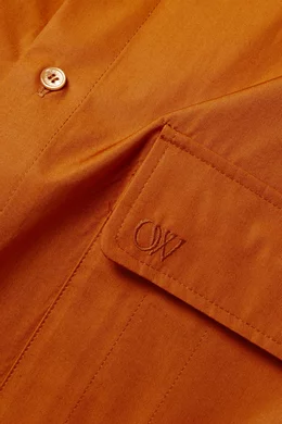 Orange off shop white shirt