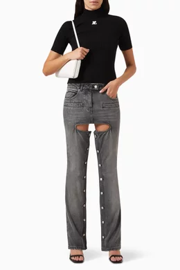 Denim chaps sale womens