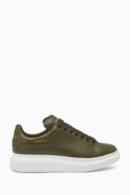 Buy Alexander McQueen Green Oversized Low top Sneakers in