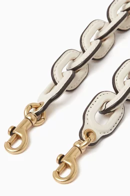 Coach silver chain sale strap