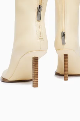Buy Jacquemus Neutral Les Bottines Rond Carr Ankle Boots in