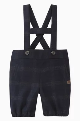 Black and clearance white checked dungarees