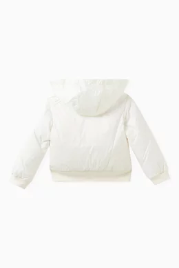 Buy Moncler Enfant White Jucar Bomber Jacket in Padded Recycled