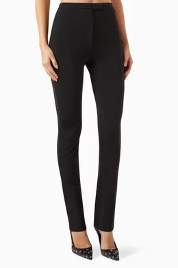 Buy Alexander Wang Black Logo-embroidered Tailored Leggings in Compact  Jersey for Women in UAE